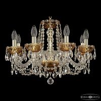 Люстра хрустальная 5402/8/195 G Amber/M-1G Bohemia Ivele Crystal (Богемия Ивеле Кристалл)