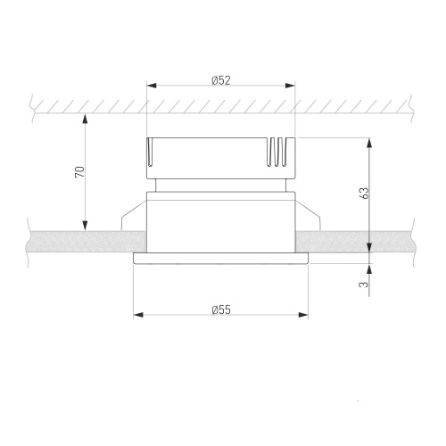 Встраиваемый точечный светодиодный светильник 25023/LED фото 2