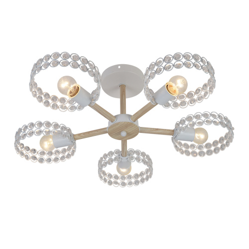 Светильник на штанге Escada 679/5P E27*60W White/Wood