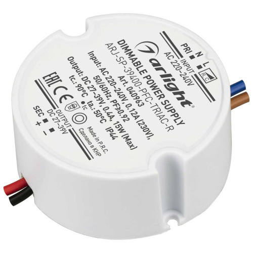 Драйвер Arlight ARJ-SP-39400-PFC-Triac-R 27-39V 15W IP44 0,4A 040963 Драйвер Arlight ARJ-SP-39400-PFC-Triac-R 27-39V 15W IP44 0,4A 040963