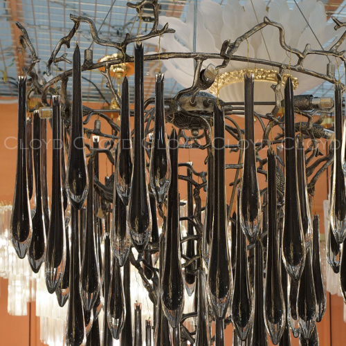 Люстра Cloyd SURINAM C14 / Ø70 см - серебро темн. - черн. стекло (арт.11288) фото 3 Люстра Cloyd SURINAM C14 / Ø70 см - серебро темн. - черн. стекло (арт.11288) фото 3