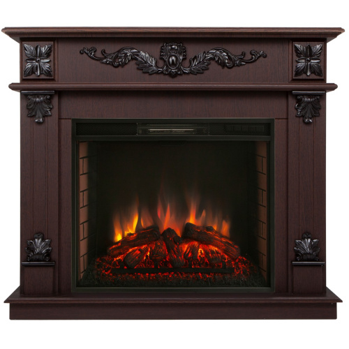 Каминокомплект PHILADELPHIA/ВЕРОНА Орех с очагом Электроочаг EPSILON 26