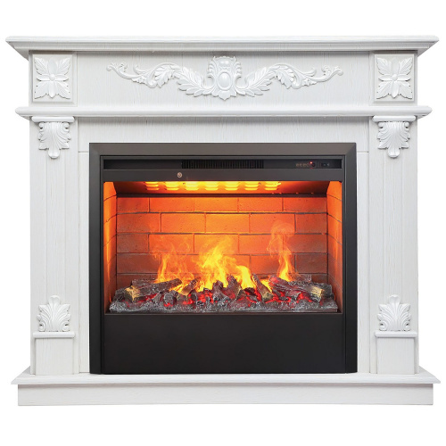 Электрокамин RealFlame Philadelphia 25,5/26 WT белое золото с очагом 3D Helios 26 Электрокамин RealFlame Philadelphia 25,5/26 WT белое золото с очагом 3D Helios 26