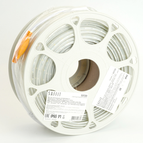 Лента светодиодная SST20 SAFFIT 60SMD(2835)/м 6Вт/м 220V 50м , 4000K, IP65 фото 6