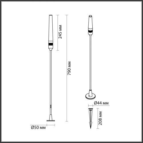 7020/4GL NATURE ODL25 656 Ландшафтный светильник 790мм металл/акрил IP65 LED 3W CRI 90 3000K 360° 24V CANNA (нужен драйвер 357781/357782) фото 3 7020/4GL NATURE ODL25 656 Ландшафтный светильник 790мм металл/акрил IP65 LED 3W CRI 90 3000K 360° 24V CANNA (нужен драйвер 357781/357782) фото 3