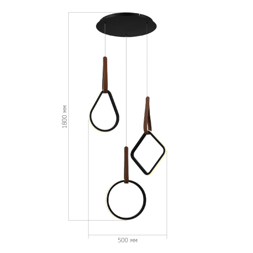 SL6131.403.36 Светильник подвесной ST-Luce Черный/Черный, Терракотовый LED 1*36W 4000K SHAPE фото 2