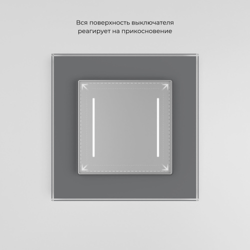 Умный сенсорный выключатель двухклавишный серебряный W4523006 фото 3 Умный сенсорный выключатель двухклавишный серебряный W4523006 фото 3