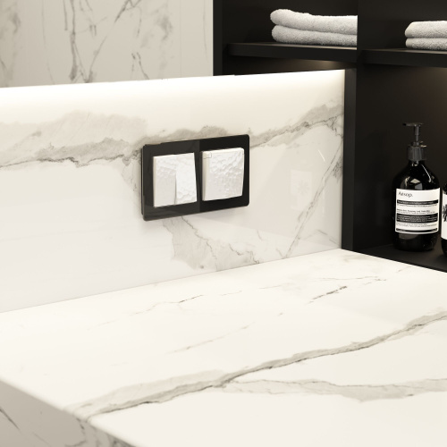 Выключатель двухклавишный (Hammer белый) W1220001 фото 4 Выключатель двухклавишный (Hammer белый) W1220001 фото 4