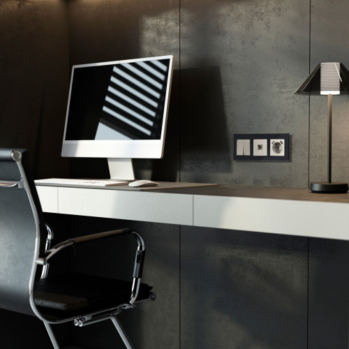 Перекрестный выключатель двухклавишный (дымчатый) W1223004 фото 8 Перекрестный выключатель двухклавишный (дымчатый) W1223004 фото 8