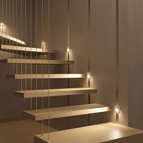 DK1020-WH Светильник встраиваемый в стену c датчиком движения, IP 20, LED 3000, 1 Вт, белый, пластик фото 5