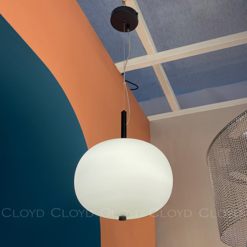 Подвесной светильник Cloyd AVOGADRO-B P1 / Ø25 см - черный - опаловое стекло (арт.11362) фото 2 Подвесной светильник Cloyd AVOGADRO-B P1 / Ø25 см - черный - опаловое стекло (арт.11362) фото 2