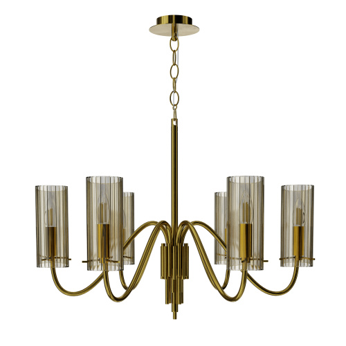 SL2005.303.06 Светильник подвесной ST-Luce латунь/коньячный E14 6*40W SANTORI фото 4