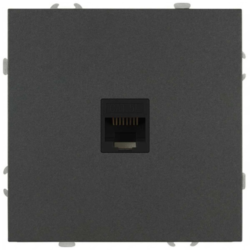 Розетка ЭРА Galaxy 15-3107-06 информационная RJ45 IP20 графит Б0070745 Розетка ЭРА Galaxy 15-3107-06 информационная RJ45 IP20 графит Б0070745