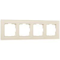 Рамка из стекла на 4 поста Favorit молочный W0041141