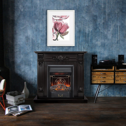 Каминокомплект OTTAWA/ПРАГА Венге с очагом Электроочаг MAJESTIC LUX RC/МАДЖЕСТИК С ПУЛЬТОМ фото 4