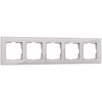 Рамка из стекла на 5 постов Favorit дымчатый W0051117