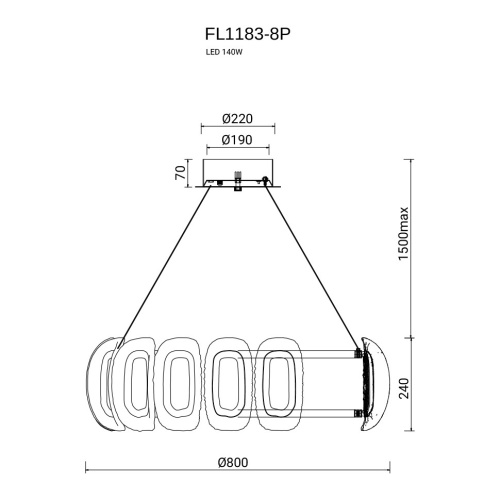 Люстра подвесная Nobilta FL1183-8P фото 8