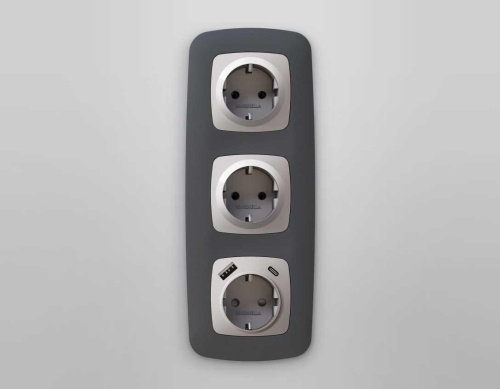 Лицевая панель розетки AMBRELLA VOLT OP4100 фото 2 Лицевая панель розетки AMBRELLA VOLT OP4100 фото 2