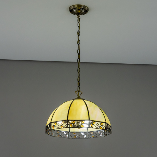 Citilux Шербург-2 CL440231 Люстра витражная подвесная Бронза фото 5 Citilux Шербург-2 CL440231 Люстра витражная подвесная Бронза фото 5