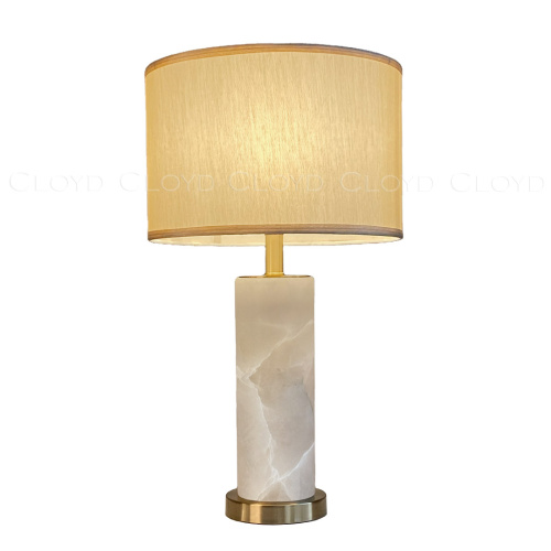 Настольная лампа Cloyd PARMENID T1 / выс. 62 см - алебастр - латунь (арт.30194) фото 3
