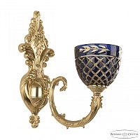 Бра бронзовые с хрусталём 7109B15/1/210 G P1 U Amber-Blue/H-1J