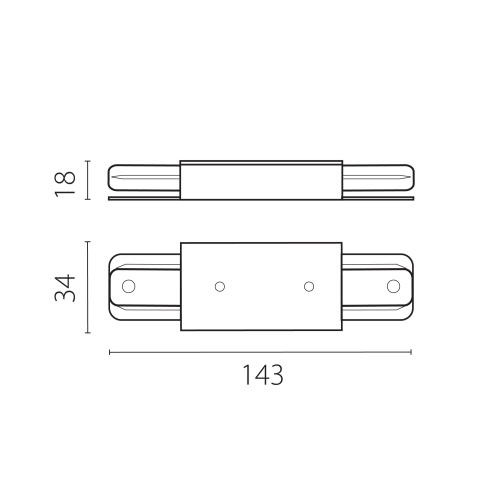 502187-1 Питание центральное короткое BARRA (143mm) для трека 50202X(-T), 50203X(-T) ЧЕРНЫЙ фото 2 502187-1 Питание центральное короткое BARRA (143mm) для трека 50202X(-T), 50203X(-T) ЧЕРНЫЙ фото 2