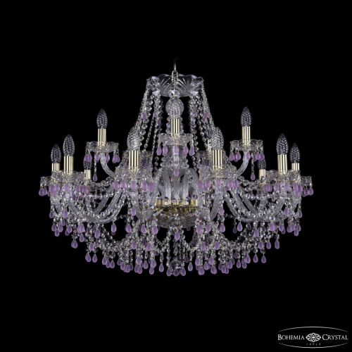 Люстра хрустальная 1410/10+5/300 G V7010 Bohemia Ivele Crystal (Богемия Ивеле Кристалл)