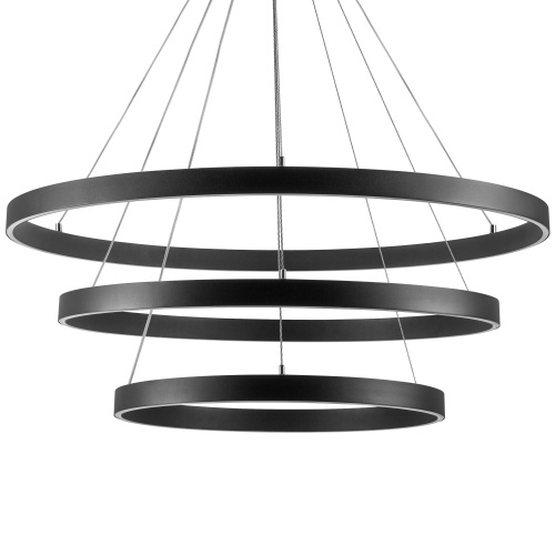 748227 Люстра SATURNO LED 132W 11000LM 70G ЧЕРНЫЙ 3000-6000K фото 3