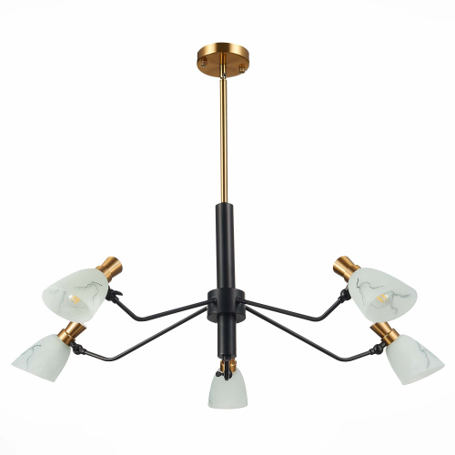 SLE205403-05 Светильник подвесной Черный, Латунь/Белый E14 5*60W LITA фото 3