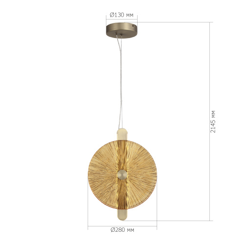 SL6141.313.01 Светильник подвесной ST-Luce бронза/янтарь LED 1*11W 4000K WASI фото 2 SL6141.313.01 Светильник подвесной ST-Luce бронза/янтарь LED 1*11W 4000K WASI фото 2