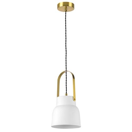 799013 Подвес CERAMO 1х12W E27 ЛАТУНЬ/БЕЛЫЙ 799013 Подвес CERAMO 1х12W E27 ЛАТУНЬ/БЕЛЫЙ