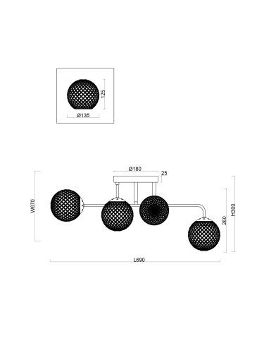 Люстра Freya FR8016PL-06BBS фото 2