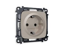 Комплект механизма электрической розетки AMBRELLA VOLT OMEGA Серо-бежевый матовый с/з на винтовых зажимах QUANT (OP3660, VM141) MO366010