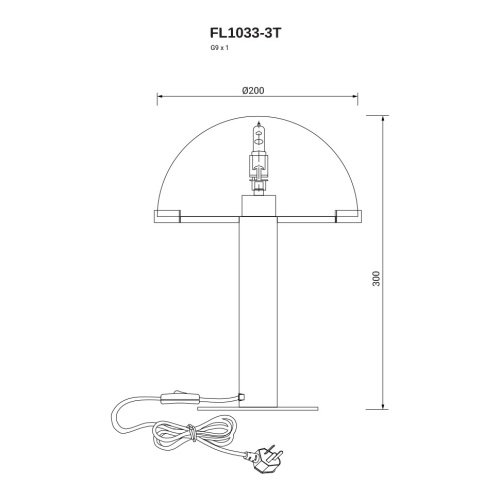 Настольная лампа Emisfero FL1033-3T фото 8