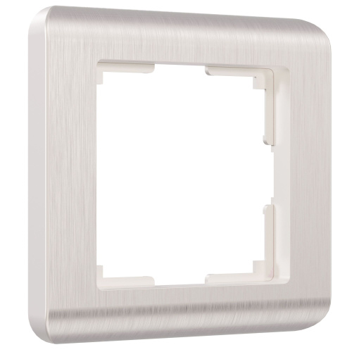 Рамка из поликарбоната на 1 пост Stream перламутровый W0012113 Рамка из поликарбоната на 1 пост Stream перламутровый W0012113