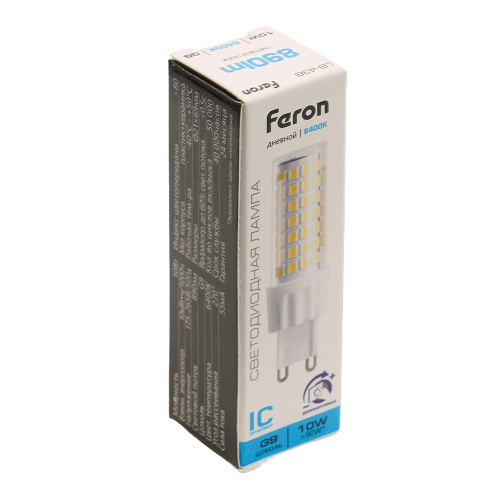 Лампа светодиодная диммируемая Feron LB-438 G9 10W 175-265V 6400K фото 5