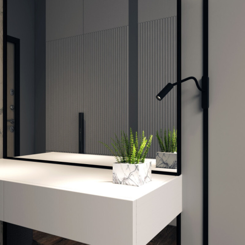 DK5313-BK Светильник для трека Air, серия Spot 3000 со светодиодом, ?26*495мм, 48V DC, 2W, RA?90, 24°, 3000K, IP20, черный, алюминий фото 2