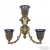 Бра бронзовые с хрусталём 7211B15/2+1/210 GB P2 U Amber-Blue/H-1J