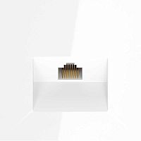 Розетка компьютерная встраиваемая Voltum S70 RJ45 кат.6, (белый глянцевый) VLS060101