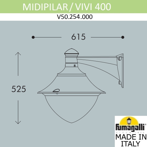 Fumagalli Светильник уличный настенный FUMAGALLI MIDIPILAR/VIVI V50.254.000.AXH27 фото 2