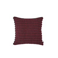 Подушка Ridge 45x45 cm Burgundy Cotton Wool-Mix