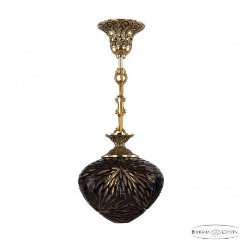 Подвесной светильник бронзовый с хрусталём 7003P/18 GB Amber-Blue/H-1A Подвесной светильник бронзовый с хрусталём 7003P/18 GB Amber-Blue/H-1A