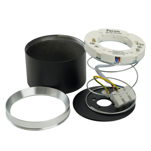 Светильник потолочный Feron Barrel DUET HL459 12W, 230V,GX53, черный + хром IP20 фото 10
