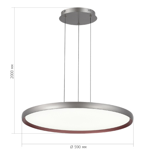 SL6015.413.01 Светильник подвесной ST-Luce Темно-Серый/Белый LED 1*45W 3000K-6000K SATELLITE фото 2