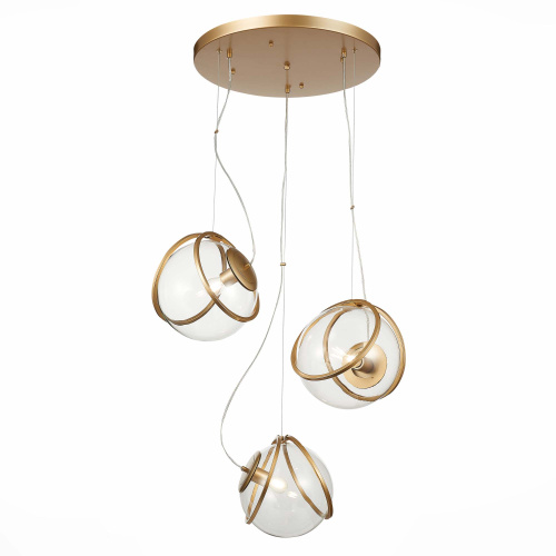 SL1181.313.03 Светильник подвесной ST-Luce Латунь/Латунь, Прозрачный E27 3*40W ACERRA фото 4