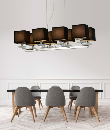 Хрустальная подвесная люстра Lumina Deco Fianelo LDP 1248-8 BK фото 3 Хрустальная подвесная люстра Lumina Deco Fianelo LDP 1248-8 BK фото 3