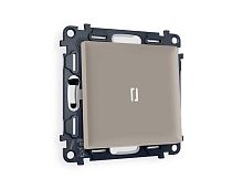 Комплект механизма 1-кл выключателя AMBRELLA VOLT с подсветкой 5600K ALFA Серо-бежевый матовый QUANT (AP3620, VM101, G14W) MA362015