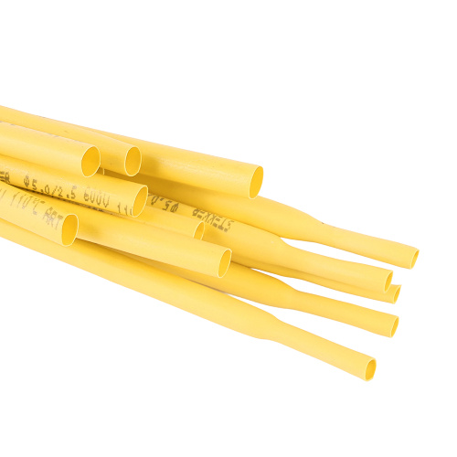 Термоусадочная трубка STEKKER 6,0/3,0 мм, длина 100 см., усадка 2:1, желтый HST-630-100YW фото 6