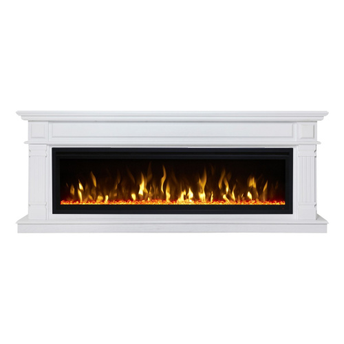 Каминокомплект ISLANDIA/СКАНДИ Белый дуб с очагом Электроочаг SAFITA/САФИТА 60