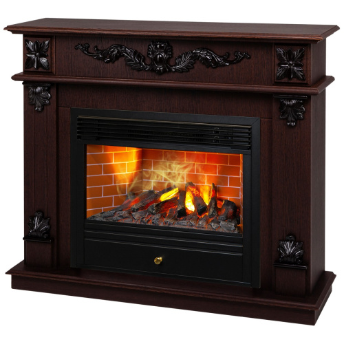 Электрокамин RealFlame Philadelphia 25,5/26 DN орех с очагом 3D Novara фото 2